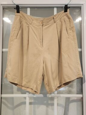 Tommy Bahama Beige Silk Bermuda Shorts
